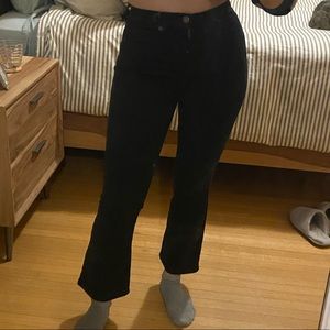 Iris Denim black flared high waisted jeans size 24